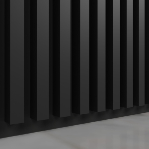 Lamele Ścienne / Sufitowe Seria STANDARD Czarny Gładki 2,5/3 cm