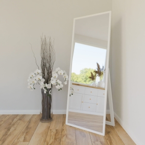 Lustro stojące rama wąska biała 2,6cm
