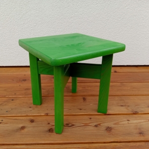 Taboret Drewniany / Kwietnik Drewniany Mały Zielony
