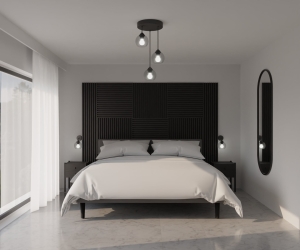 Lamele na płycie / Seria S Czarna Gładka